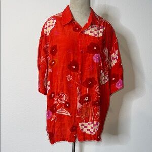 Jams World Vintage Hawaiian Shirt Taxi Flower Print